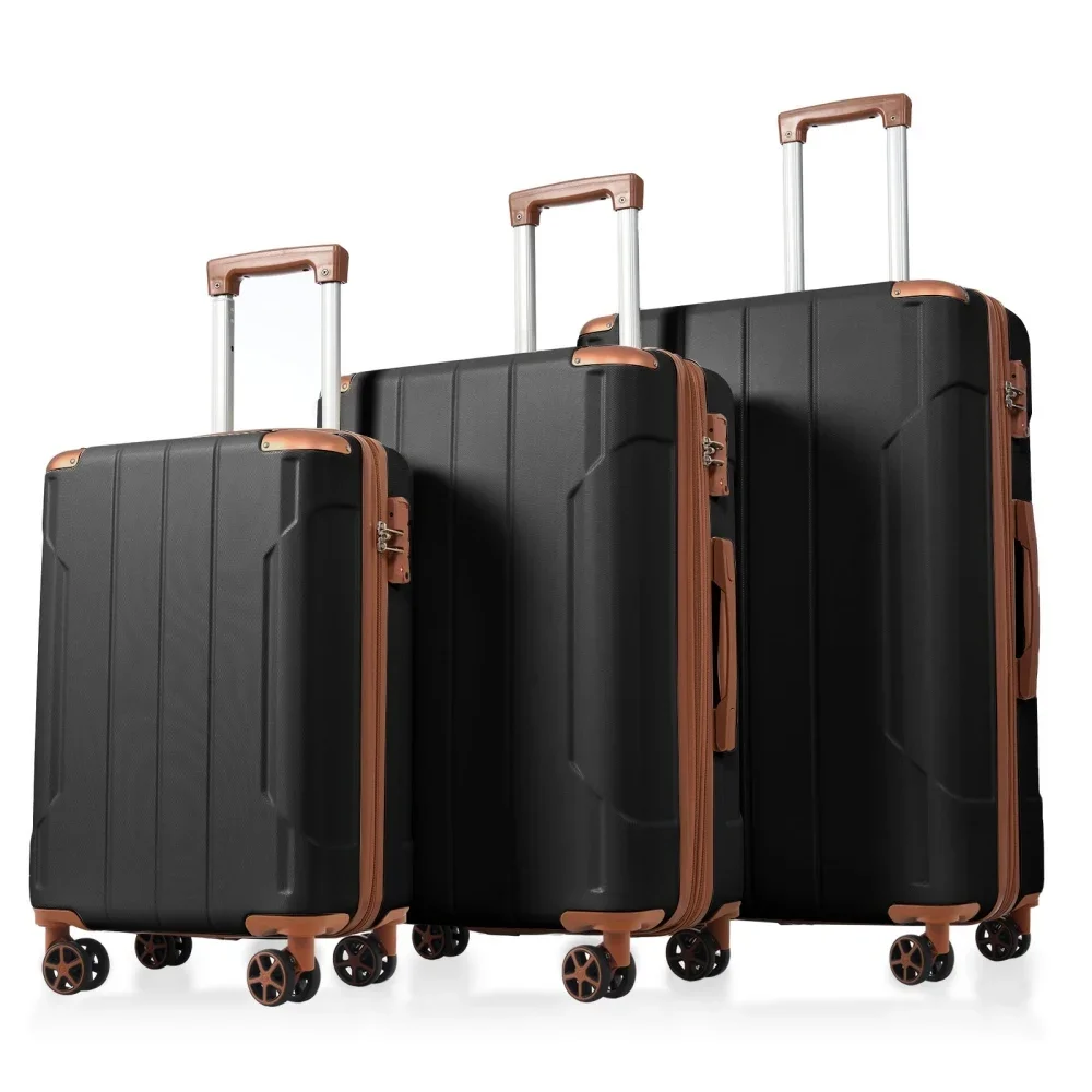 Expandable Hard Shell Luggage Set - Set Koper 3 Buah, Koper ABS