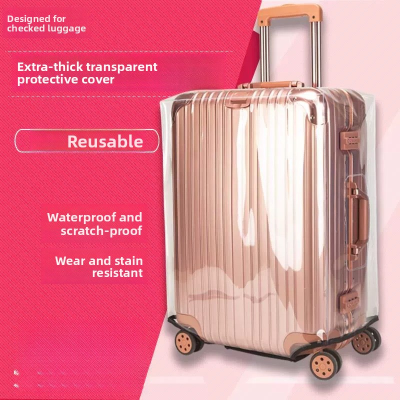 Luggage Protective Cover Transparent - Penutup Pelindung Tebal untuk Koper Transparan