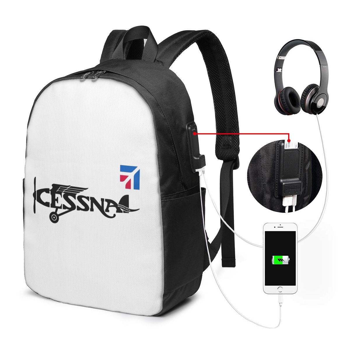 Tas Ransel Logo Cessna Tas Not - Backpacks ulasan dan harga