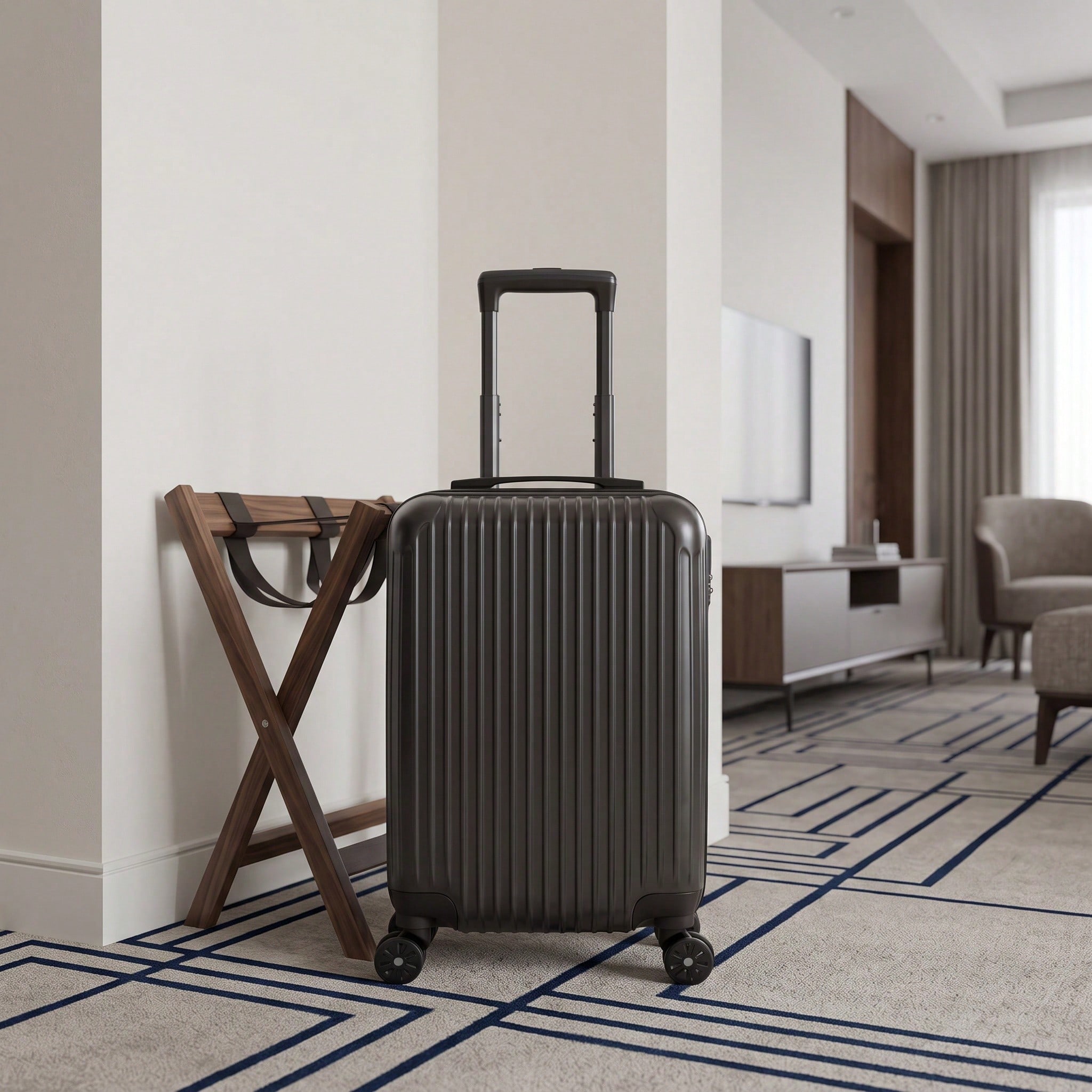 Koper Perjalanan ABS dengan Ca - Spinner Wheel Rolling Suitcase 20 Inch ulasan dan harga