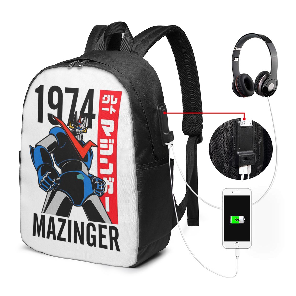 Mazinger Z Mad Robot Grendizer - Backpacks ulasan dan harga
