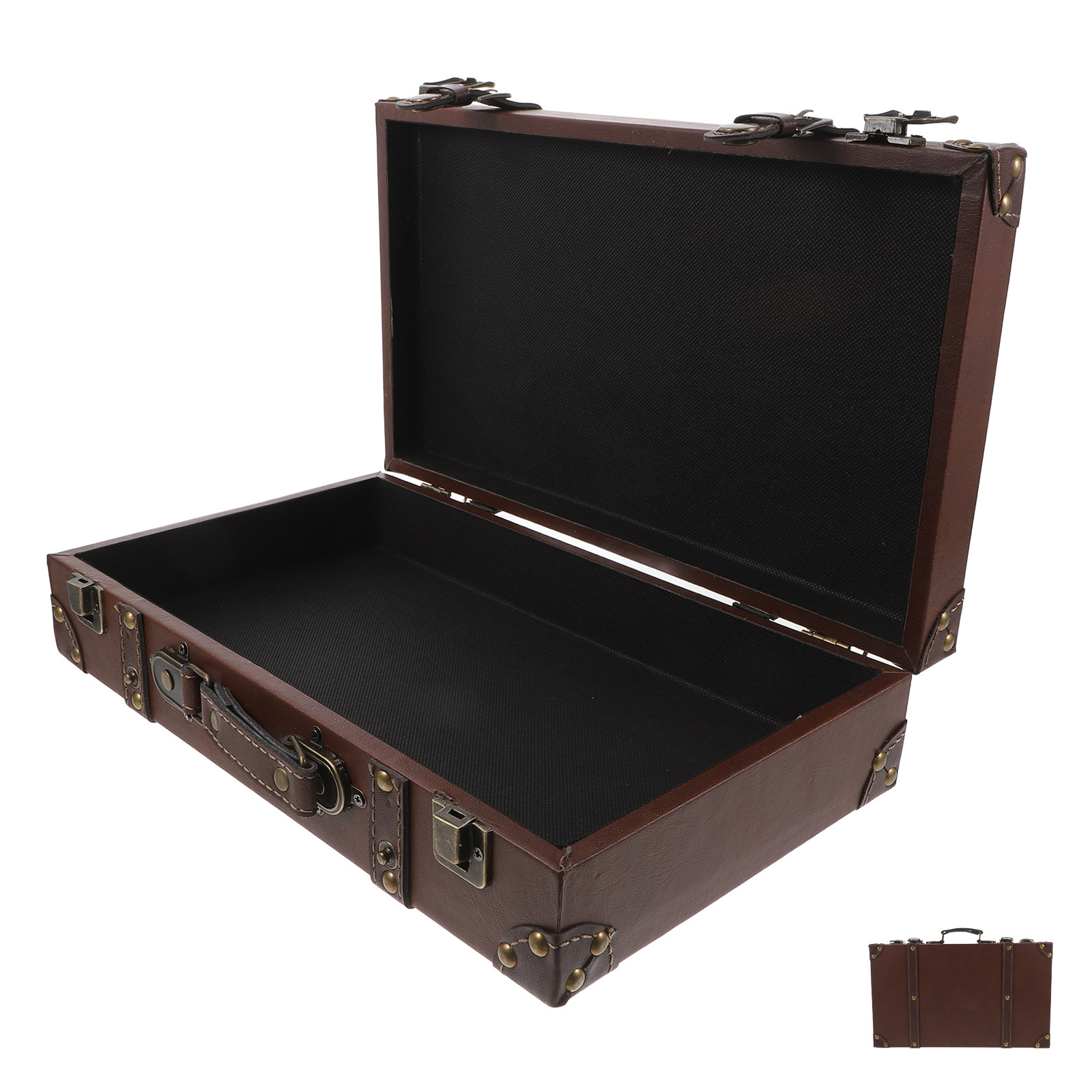 Koper Vintage Inggris, Dekoras - Retro Vintage Trunk Suitcase ulasan dan harga