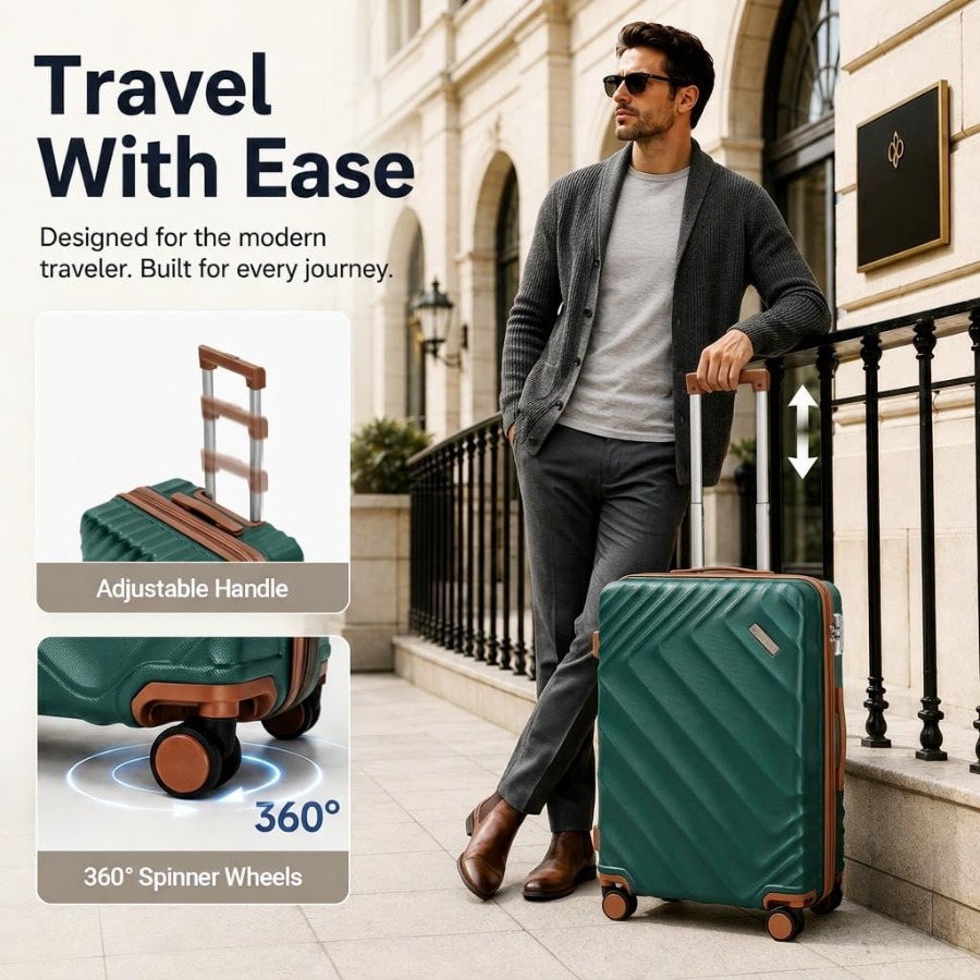 Set Koper dengan Cangkang Kera - Expandable Hard Shell Luggage Set ulasan dan harga