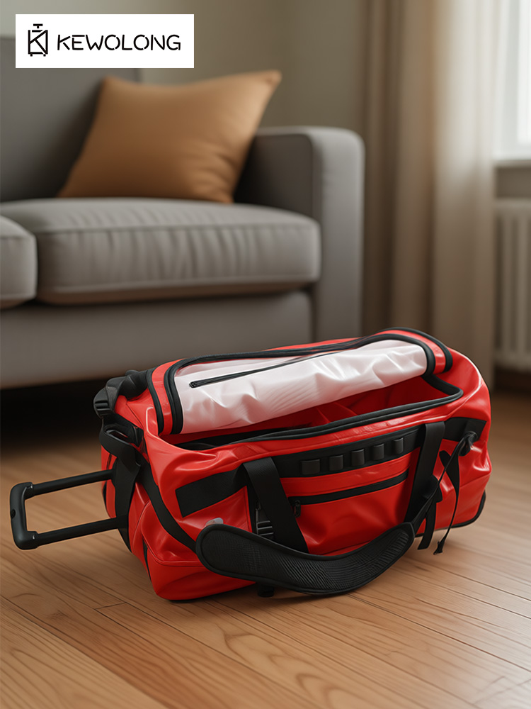 Tas Duffel Besar Tahan Air PVC - Foldable Rolling Luggage Bag ulasan dan harga