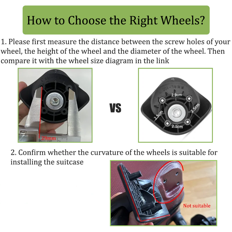 Roda Putar Pengganti untuk Tro - Silent Replacement Luggage Wheels ulasan dan harga