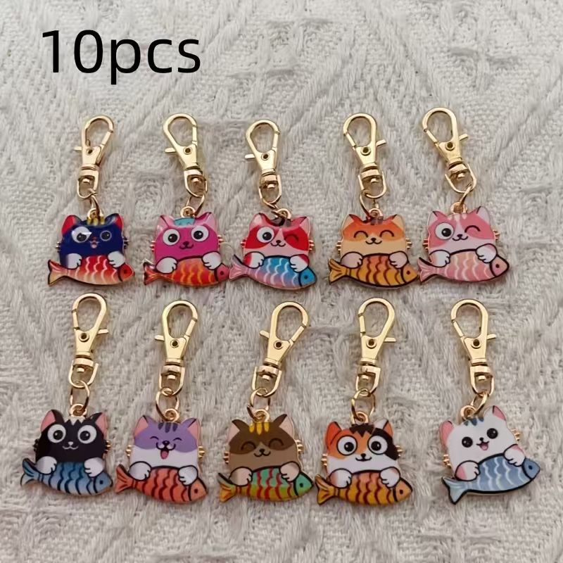 10 buah gantungan kunci kucing - Wallets ulasan dan harga